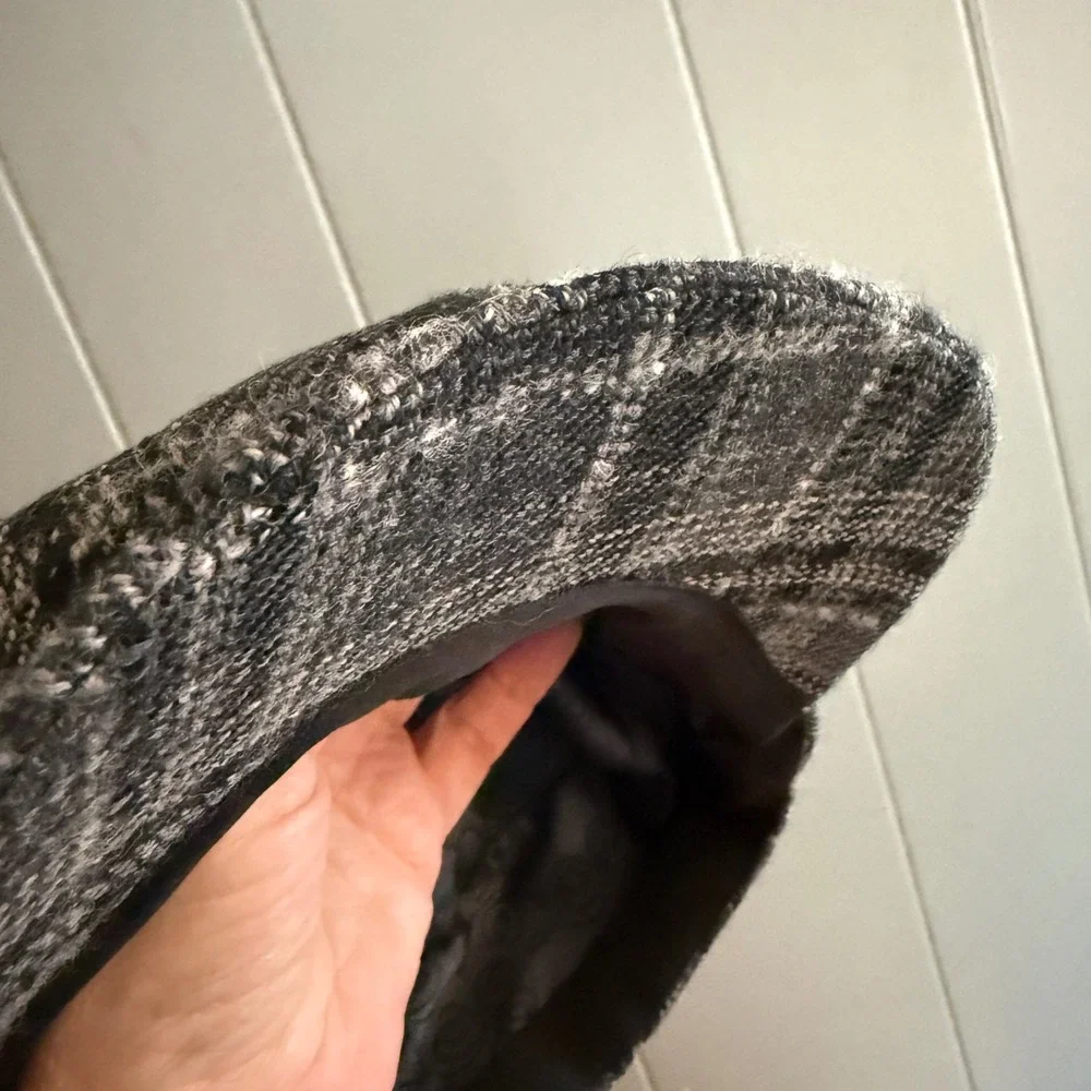 Wigens Swedish Wool Plaid Newsboy Cap Grey Sz 62 XXL Flat Hat Ivy Dark Academia